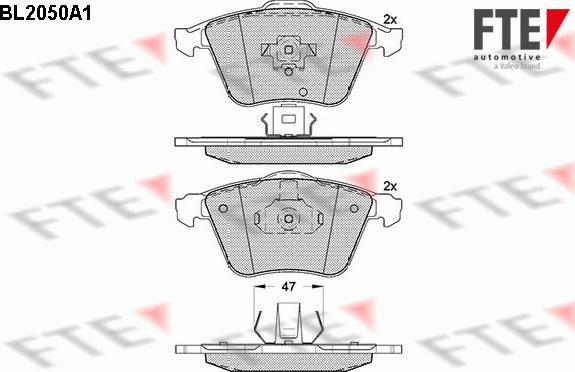 FTE 9010636 - Kit de plaquettes de frein, frein à disque cwaw.fr