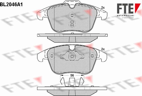 FTE 9010632 - Kit de plaquettes de frein, frein à disque cwaw.fr