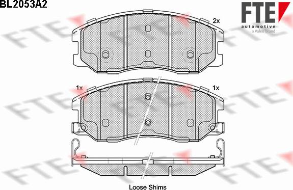 FTE BL2053A2 - Kit de plaquettes de frein, frein à disque cwaw.fr