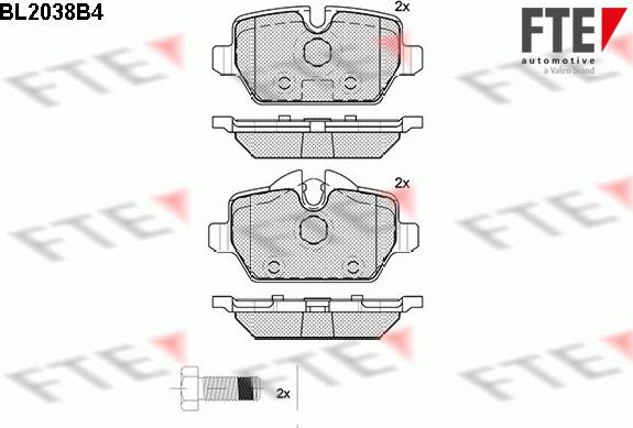 FTE 9010624 - Kit de plaquettes de frein, frein à disque cwaw.fr