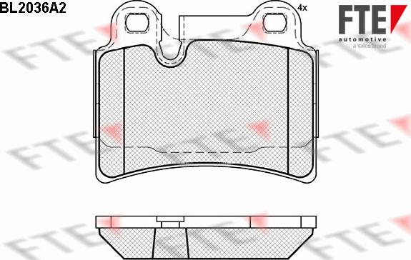 FTE BL2036A2 - Kit de plaquettes de frein, frein à disque cwaw.fr