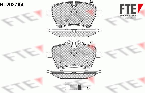 FTE BL2037A4 - Kit de plaquettes de frein, frein à disque cwaw.fr