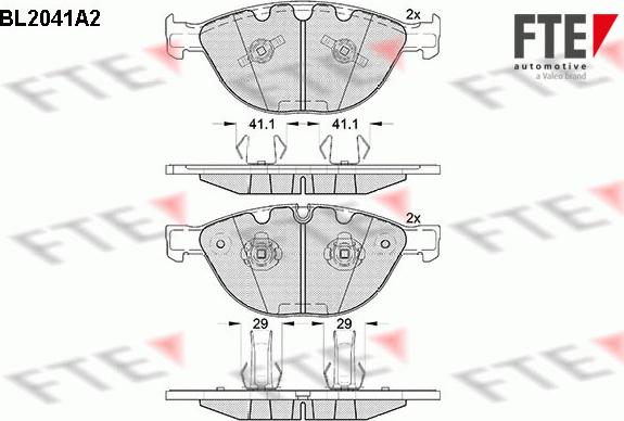 FTE 9010627 - Kit de plaquettes de frein, frein à disque cwaw.fr