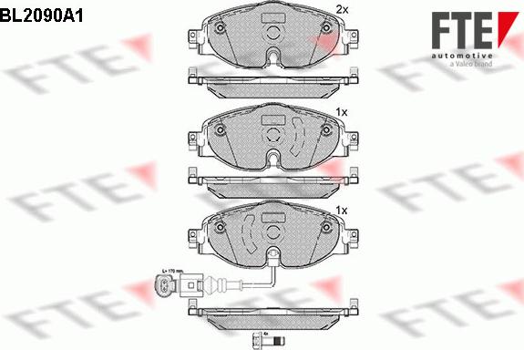 FTE 9010674 - Kit de plaquettes de frein, frein à disque cwaw.fr