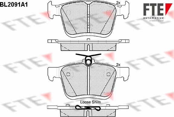 FTE BL2091A1 - Kit de plaquettes de frein, frein à disque cwaw.fr