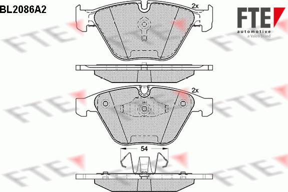 FTE 9010670 - Kit de plaquettes de frein, frein à disque cwaw.fr