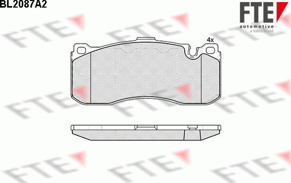 FTE 9010671 - Kit de plaquettes de frein, frein à disque cwaw.fr