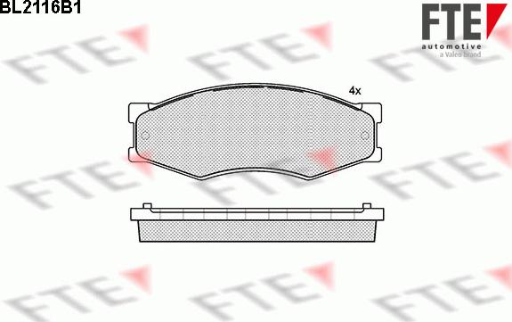 FTE 9010678 - Kit de plaquettes de frein, frein à disque cwaw.fr