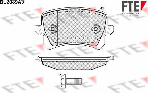 FTE 9010673 - Kit de plaquettes de frein, frein à disque cwaw.fr