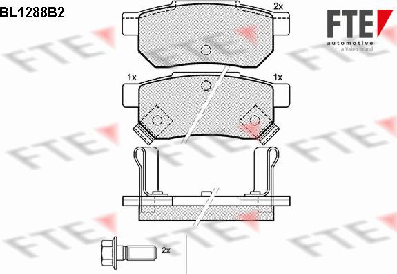 FTE 9010094 - Kit de plaquettes de frein, frein à disque cwaw.fr