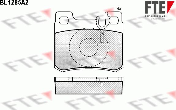 FTE BL1285A2 - Kit de plaquettes de frein, frein à disque cwaw.fr