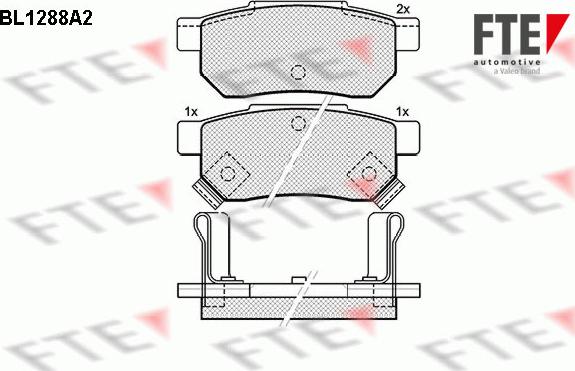 FTE 9010093 - Kit de plaquettes de frein, frein à disque cwaw.fr