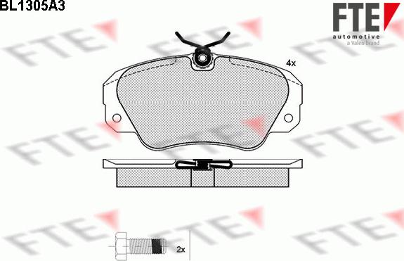 FTE 9010097 - Kit de plaquettes de frein, frein à disque cwaw.fr