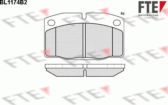 FTE 9010049 - Kit de plaquettes de frein, frein à disque cwaw.fr