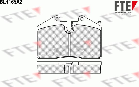 FTE BL1165A2 - Kit de plaquettes de frein, frein à disque cwaw.fr