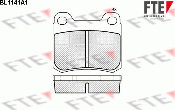 FTE 9010040 - Kit de plaquettes de frein, frein à disque cwaw.fr