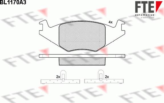 FTE 9010048 - Kit de plaquettes de frein, frein à disque cwaw.fr