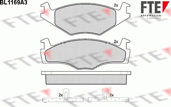 FTE 9010047 - Kit de plaquettes de frein, frein à disque cwaw.fr