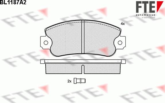 FTE 9010050 - Kit de plaquettes de frein, frein à disque cwaw.fr