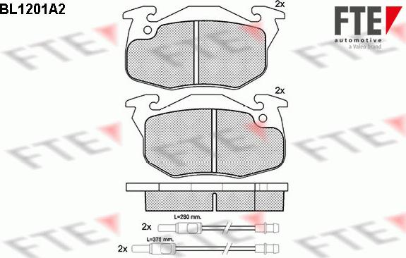 FTE BL1201A2 - Kit de plaquettes de frein, frein à disque cwaw.fr