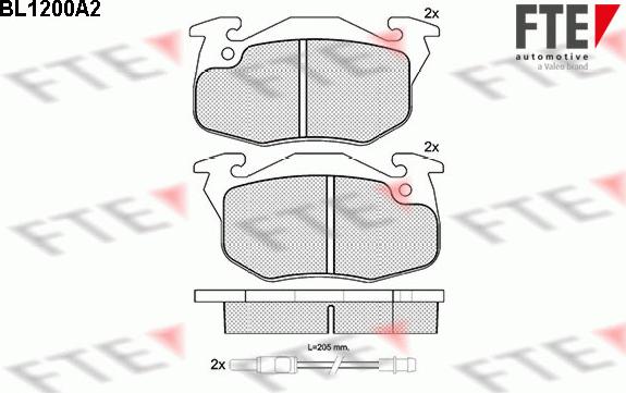 FTE 9010057 - Kit de plaquettes de frein, frein à disque cwaw.fr