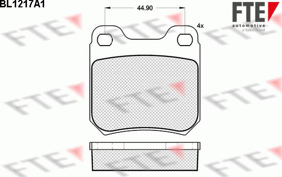 FTE 9010064 - Kit de plaquettes de frein, frein à disque cwaw.fr