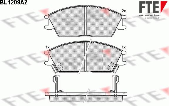 FTE BL1209A2 - Kit de plaquettes de frein, frein à disque cwaw.fr