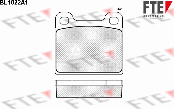 FTE BL1022A1 - Kit de plaquettes de frein, frein à disque cwaw.fr