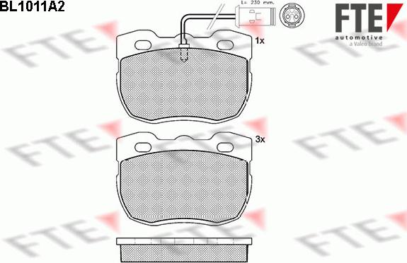 FTE BL1011A2 - Kit de plaquettes de frein, frein à disque cwaw.fr