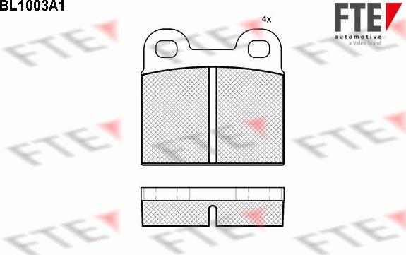 FTE 9010000 - Kit de plaquettes de frein, frein à disque cwaw.fr