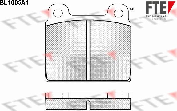 FTE BL1005A1 - Kit de plaquettes de frein, frein à disque cwaw.fr