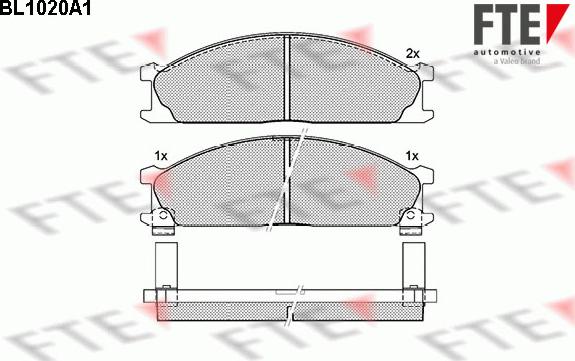 FTE 9010008 - Kit de plaquettes de frein, frein à disque cwaw.fr