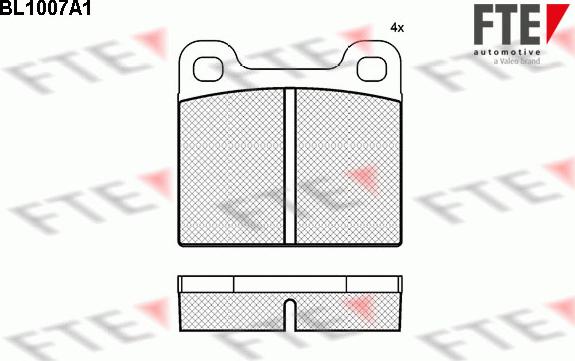 FTE 9010003 - Kit de plaquettes de frein, frein à disque cwaw.fr