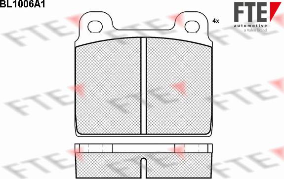 FTE 9010002 - Kit de plaquettes de frein, frein à disque cwaw.fr