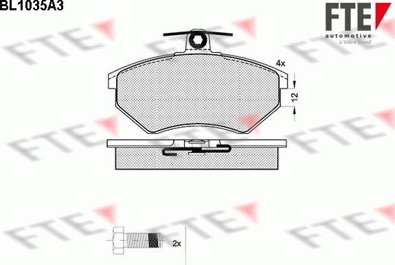 FTE 9010015 - Kit de plaquettes de frein, frein à disque cwaw.fr