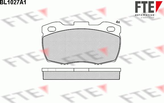 FTE 9010011 - Kit de plaquettes de frein, frein à disque cwaw.fr