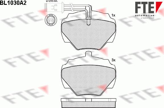 FTE 9010012 - Kit de plaquettes de frein, frein à disque cwaw.fr