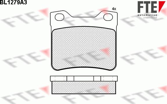 FTE BL1279A3 - Kit de plaquettes de frein, frein à disque cwaw.fr