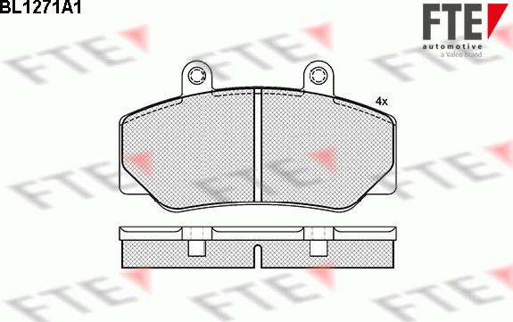 FTE 9010084 - Kit de plaquettes de frein, frein à disque cwaw.fr