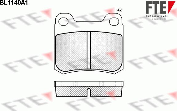 FTE 9010039 - Kit de plaquettes de frein, frein à disque cwaw.fr