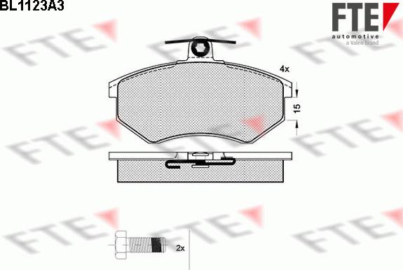 FTE 9010035 - Kit de plaquettes de frein, frein à disque cwaw.fr