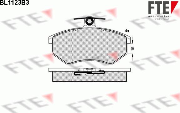 FTE 9010036 - Kit de plaquettes de frein, frein à disque cwaw.fr