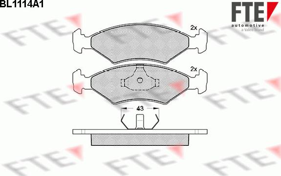 FTE 9010030 - Kit de plaquettes de frein, frein à disque cwaw.fr