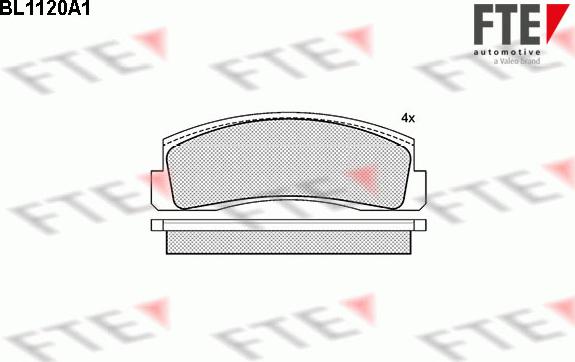 FTE BL1120A1 - Kit de plaquettes de frein, frein à disque cwaw.fr