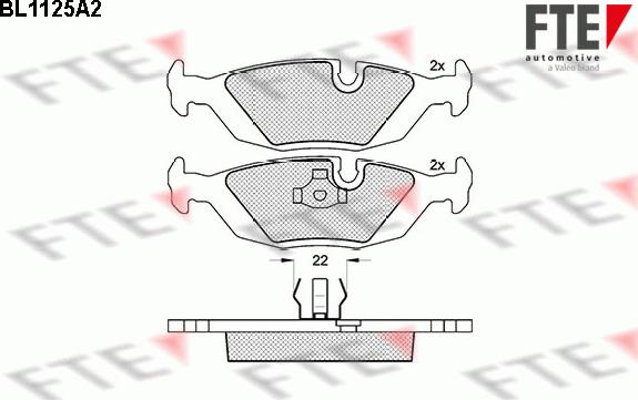 FTE BL1125A2 - Kit de plaquettes de frein, frein à disque cwaw.fr