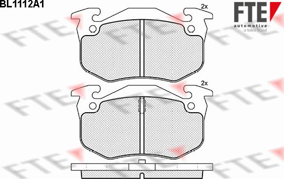 FTE BL1112A1 - Kit de plaquettes de frein, frein à disque cwaw.fr