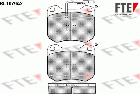 FTE BL1079A2 - Kit de plaquettes de frein, frein à disque cwaw.fr