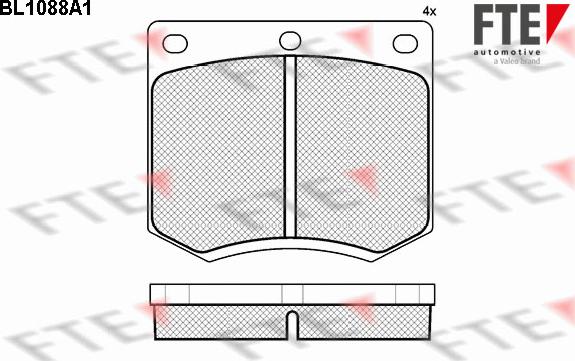 FTE BL1088A1 - Kit de plaquettes de frein, frein à disque cwaw.fr