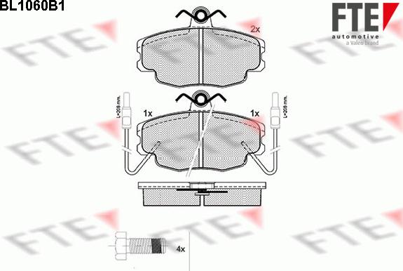 FTE 9010021 - Kit de plaquettes de frein, frein à disque cwaw.fr