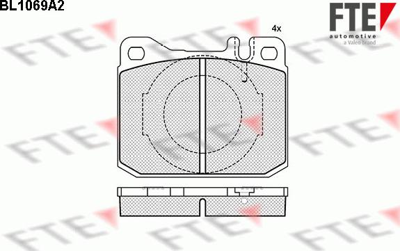 FTE 9010022 - Kit de plaquettes de frein, frein à disque cwaw.fr